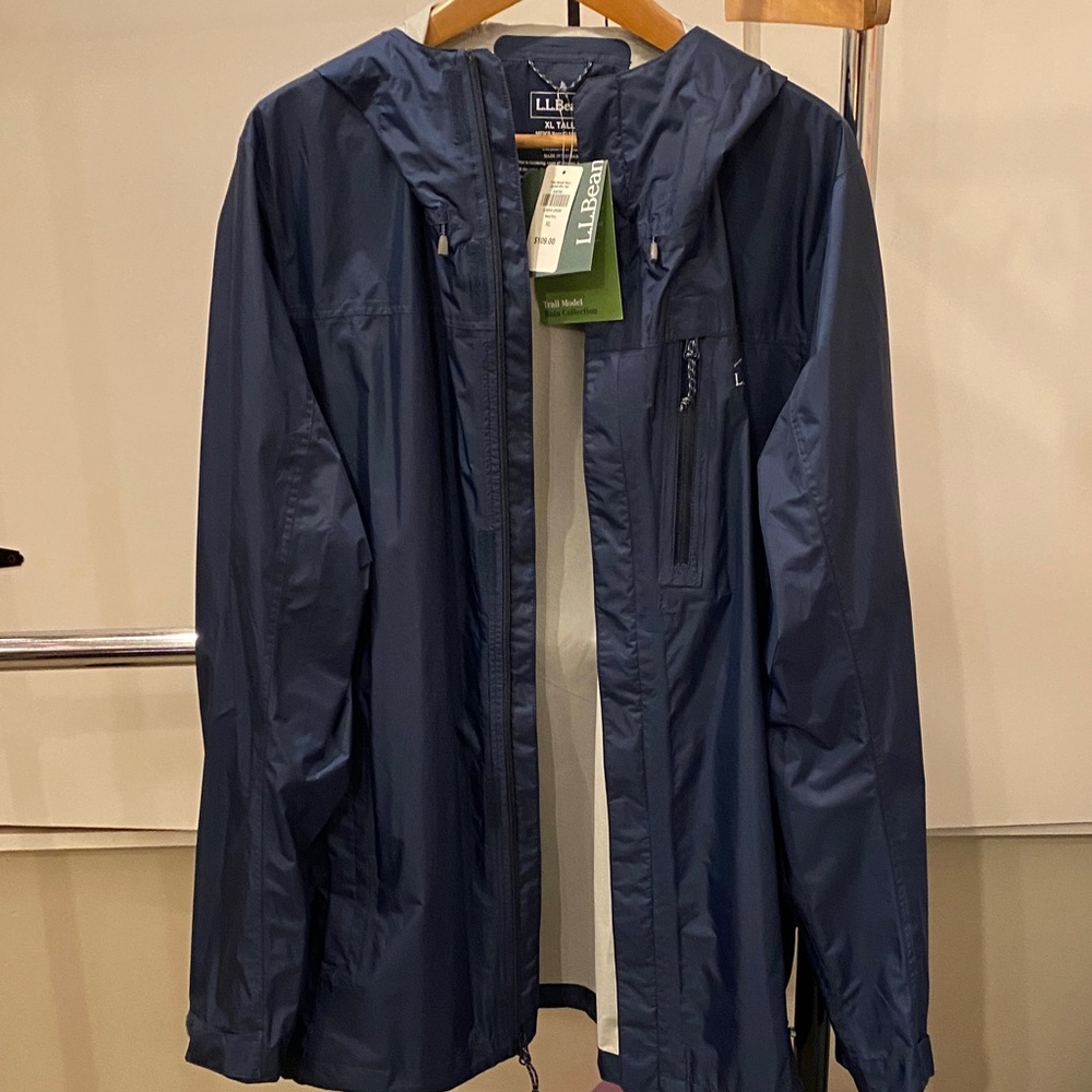 L.L. Bean Men's Navy Raincoat